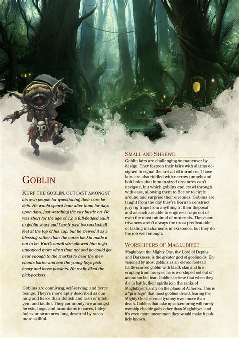 dnd 5e goblin playable race.